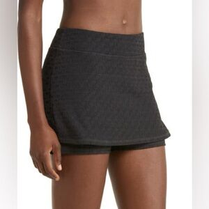 Zella Black Jacquard Textured Skort Size S Golf Tennis Yoga Athletic Breathable